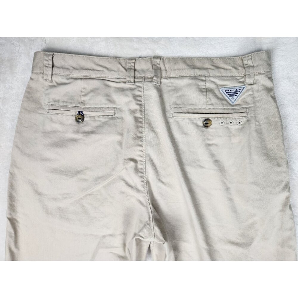 Columbia PFG Pants Mens 34x32 Regular Fit Performance Fishing Gear Outdoor Beige - Picture 14 of 16